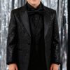 boys black glitter suit