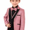 boys dusty pink glitter tuxedo