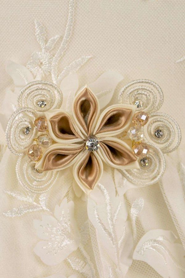 021-050 Girl's short Ivory baptism gown - Image 3