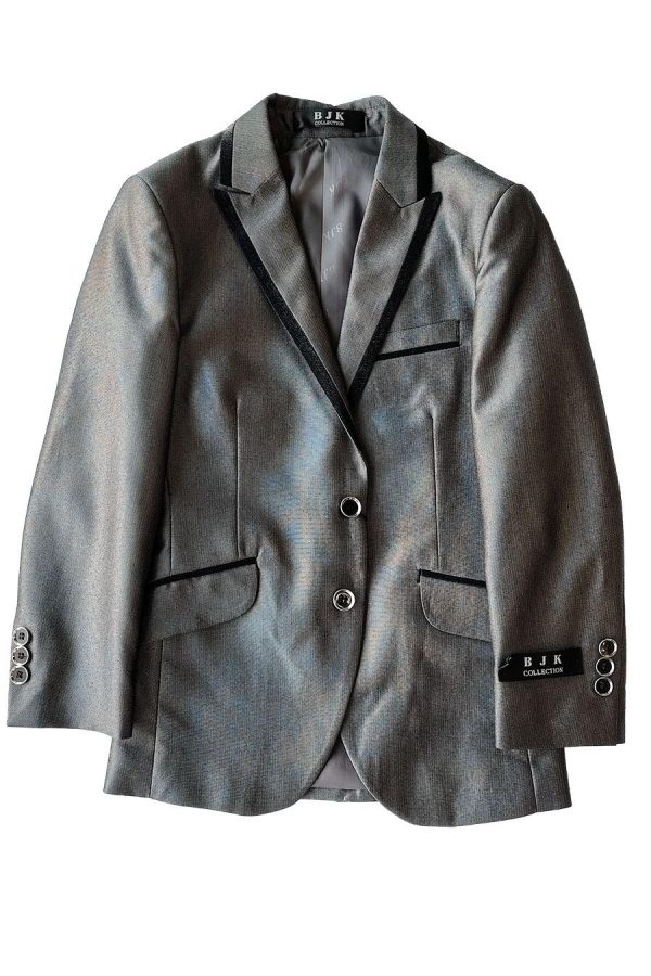 Y10-01379 Grey suit for boys - Image 4